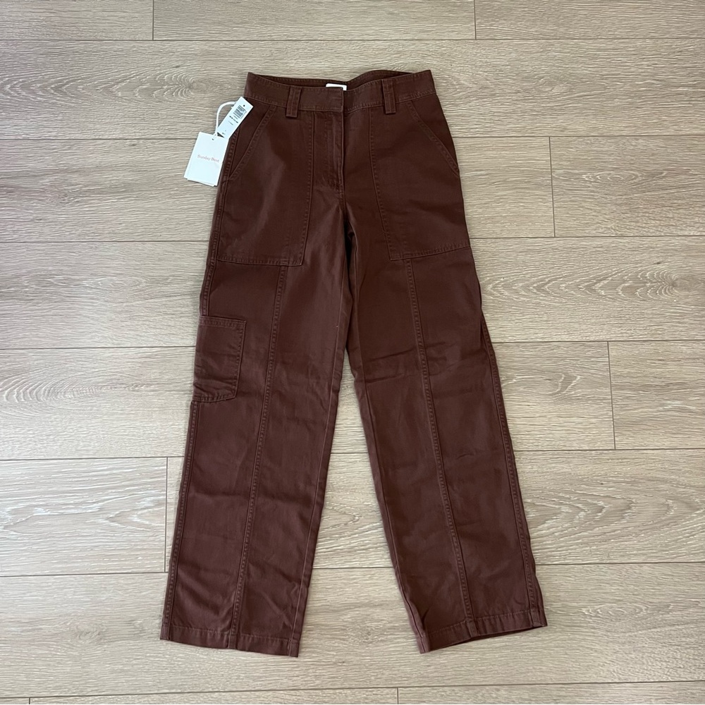 NWT Sunday Best Brown Cargo/Carpenter Pants, Size 4